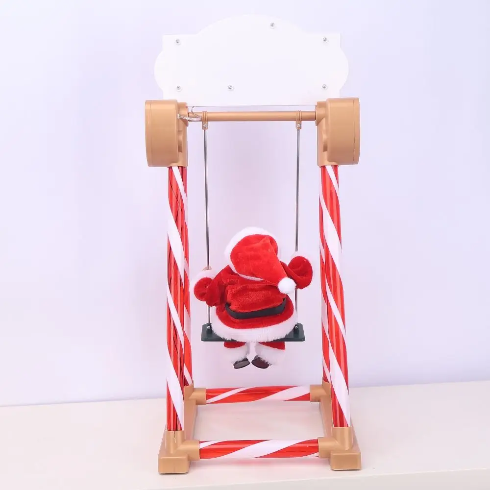 0.5m / 1m Xmas Shop Window Decor Swing,Climb Ladder Dynamic Visuals Christmas Santa Ornament Novel and Eye-catching Fun