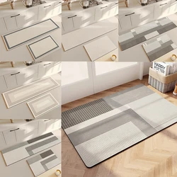 Minimalist Style Kitchen Bathroom Drain Mat Bathrooms Floor Anti Slip Pad Living Room Absorbent Footmat Bedroom Entrance Doormat