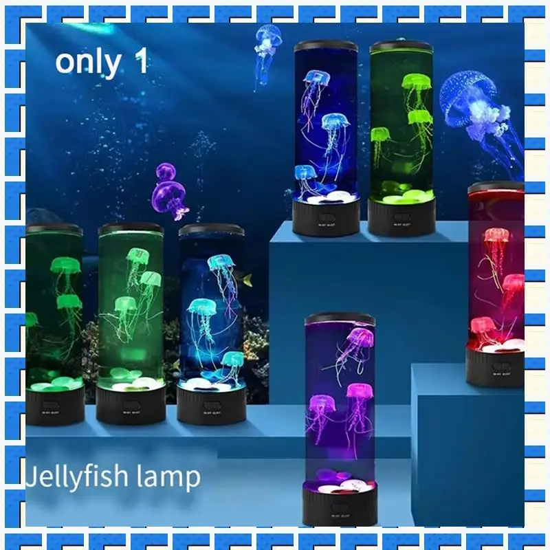 

ABNG LED Jellyfish Night Light USB Powered Colorful Lighting Modes For Home Office Desktop Decorative Gifts