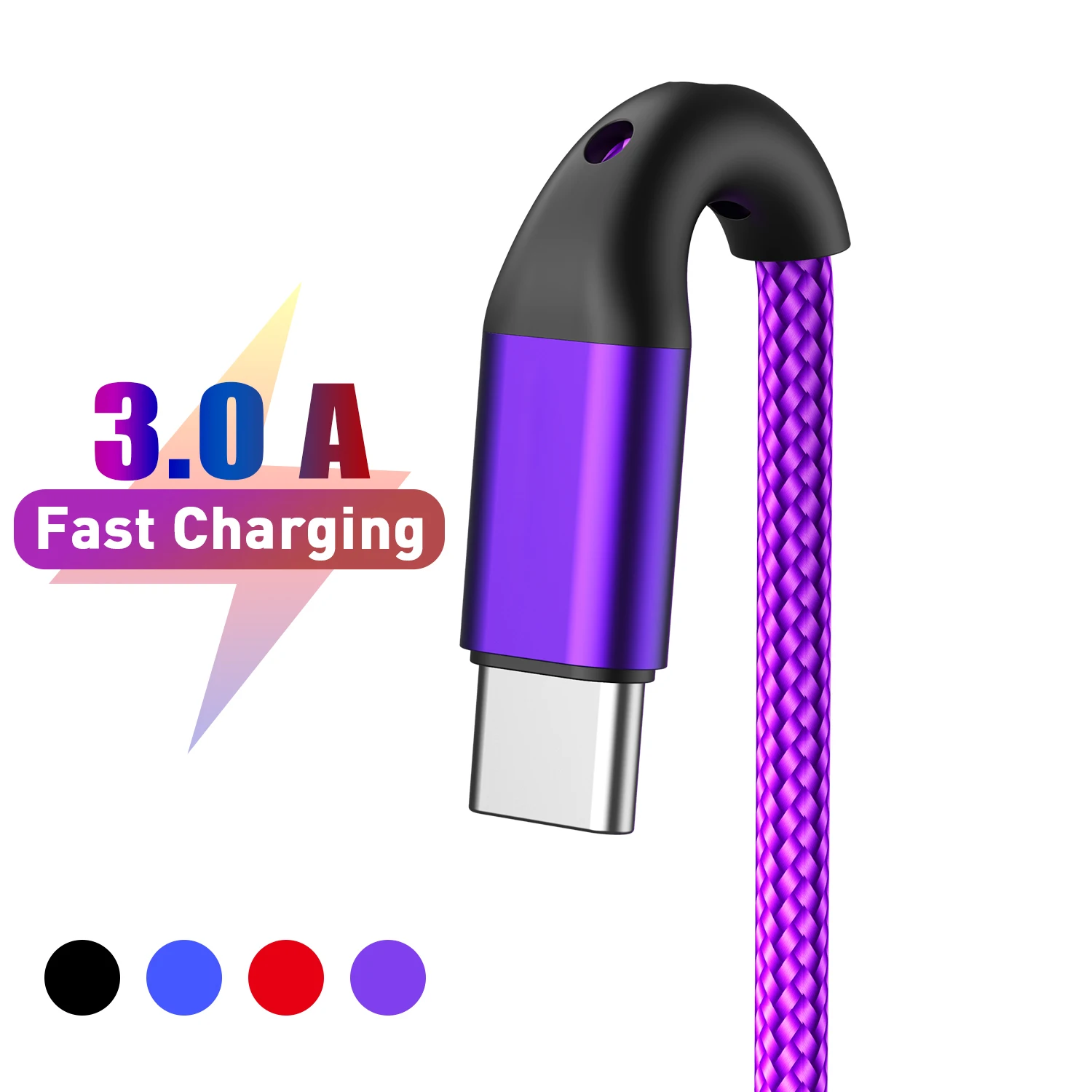 3A USB Type C Cable Fast Charging Wire for iPhone 15 Pro Max Samsung Galaxy Xiaomi 13 Huawei Mobile Phone USB C Charger Cable