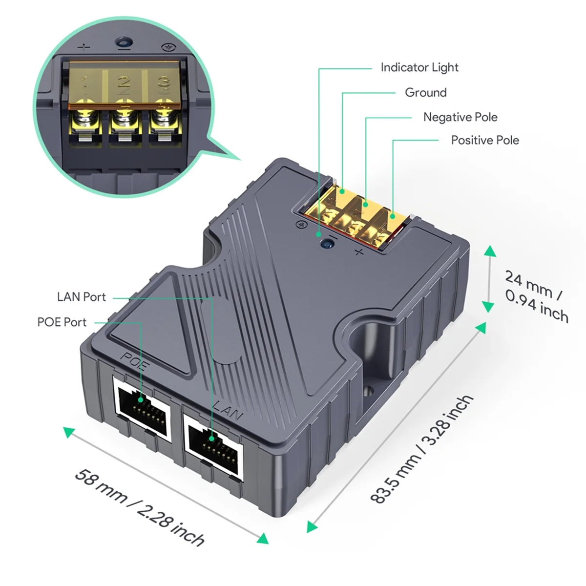 Для адаптера кабеля Starlink Dishy на пассивный RJ45 и 150 Вт GigE