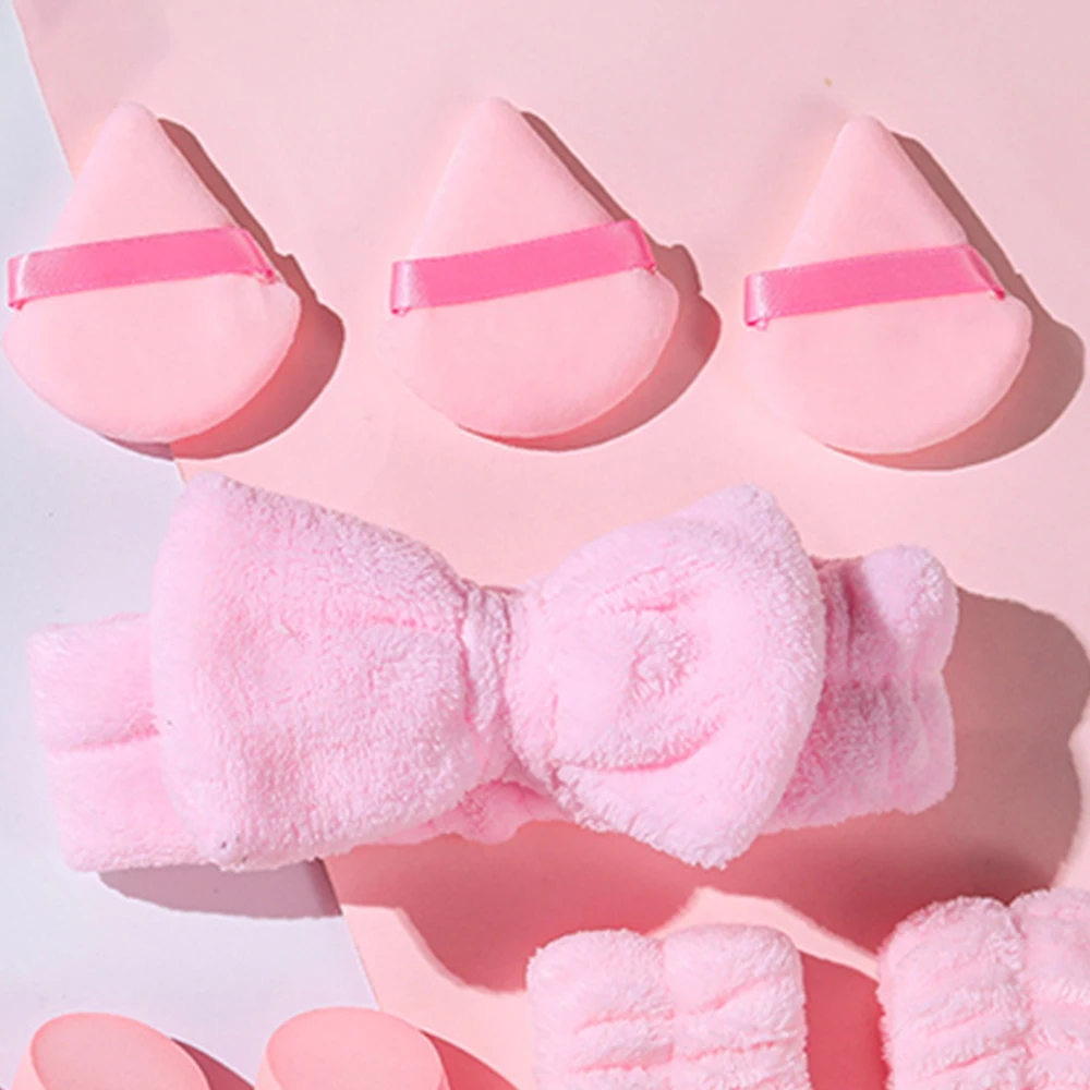 14pcs Combination Triangle Powder Puff Beauty Egg Set With Fan-Shaped Fixed Makeup Puff Honey Powder Puff Makeup image 2