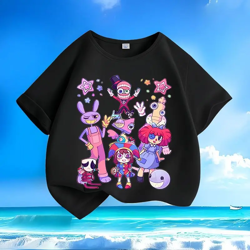 The Amazing Digital Circus Children Casual T-Shirt, Light Cotton Short Sleeve Tees, Boys Girls All Seasons Anime Outfit Gift