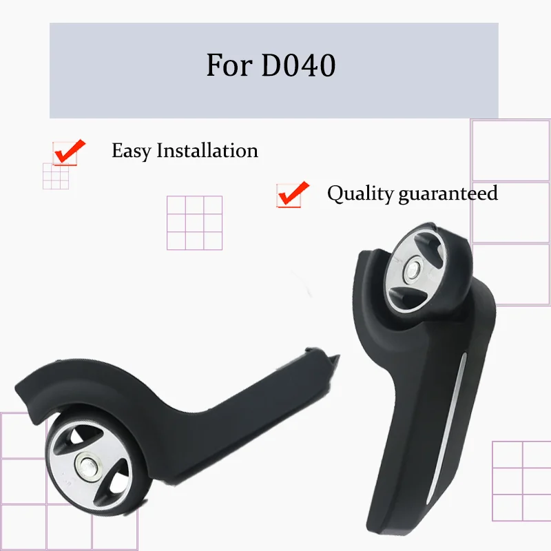 

For D040 Non-Swivel Luggage Wheel Set Fixed-Direction Replacement Straight Roller Universal Fit For Most Luggage