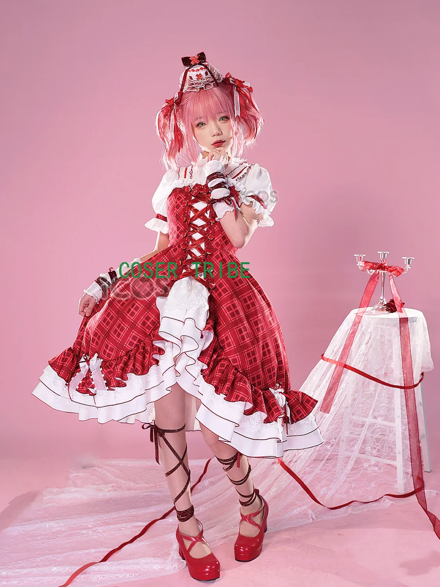 Shugo Chara Hinamori Amu Red And White Dress Cosplay Costume Cos Game Anime Party Uniform Hallowen Play Role Clothes Clothing