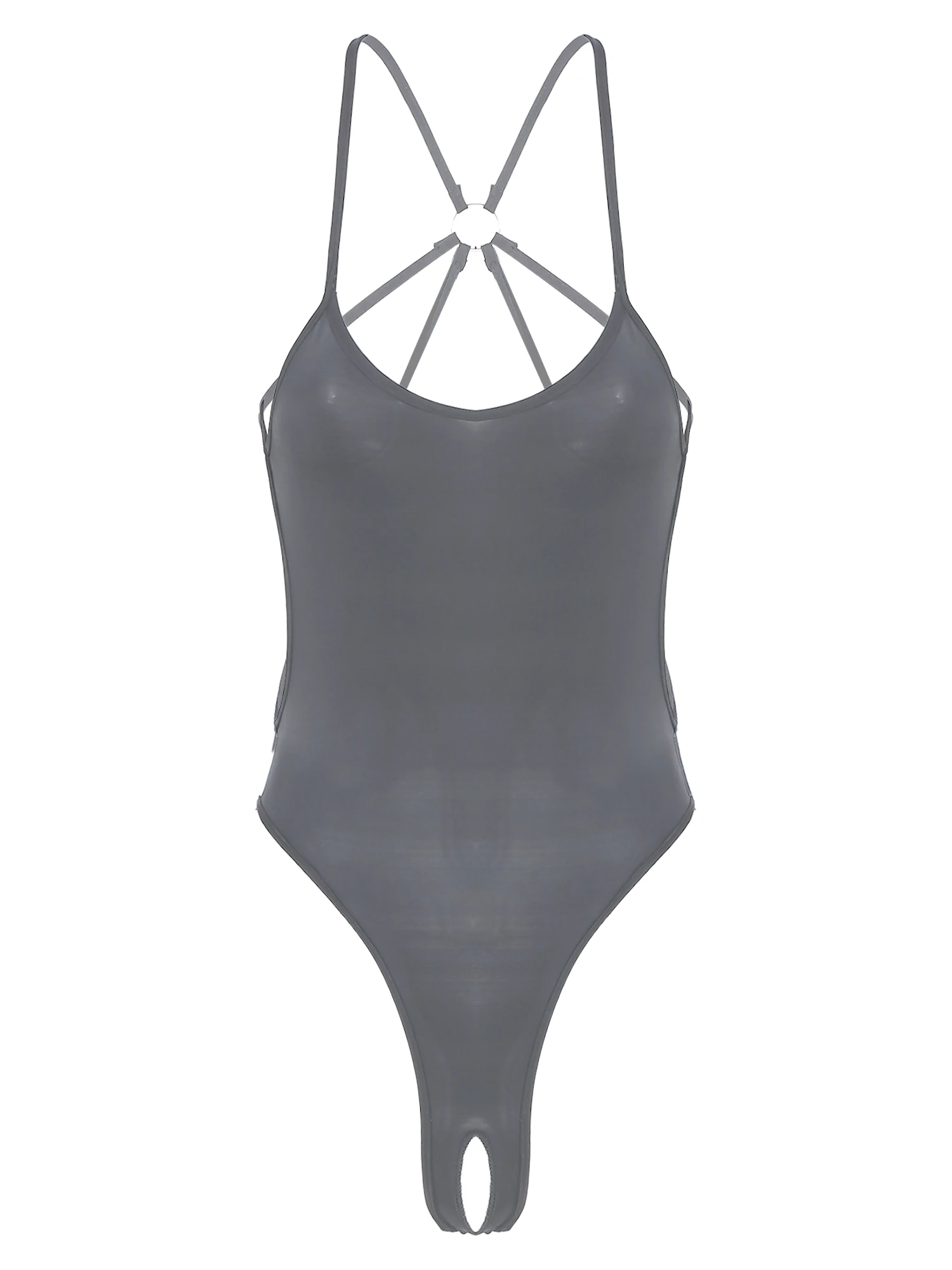 Damska bielizna damska Strappy Backless krocza body jednoczęściowy strój kąpielowy otwarte krocza strój kąpielowy Monokini