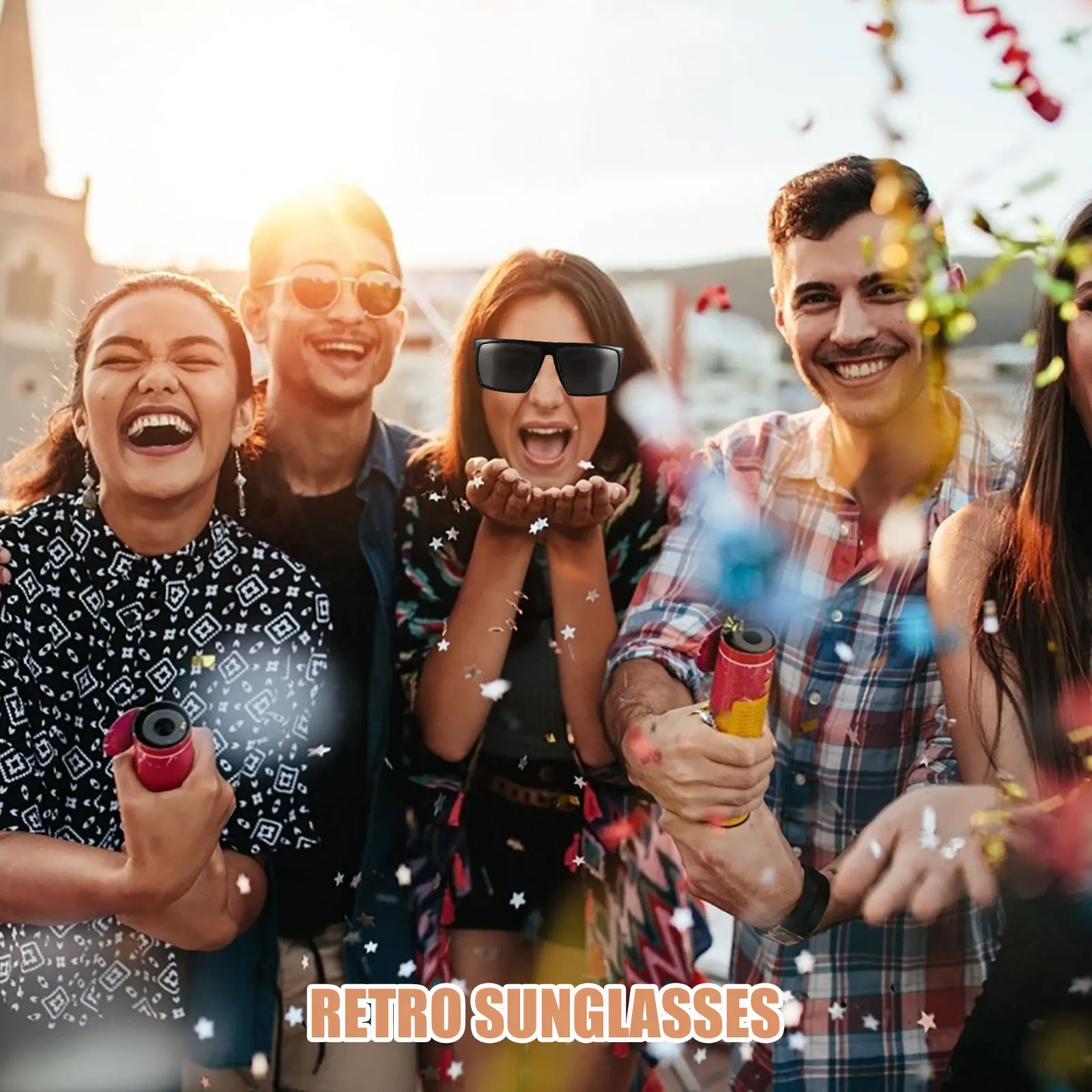 

Unisex Retro Vintage Flat Sunglasses Uv400 Protection Oversized Polarized Driving Travel Eyewear For Men Women Classic Eyewear