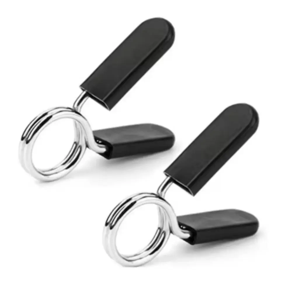 1 Pair Gym Barbell Clips Anti-loosening Dumbell Spring Collar Clips 24/25/28/30mm Stable Barbell Lock Clamp Trap Bar