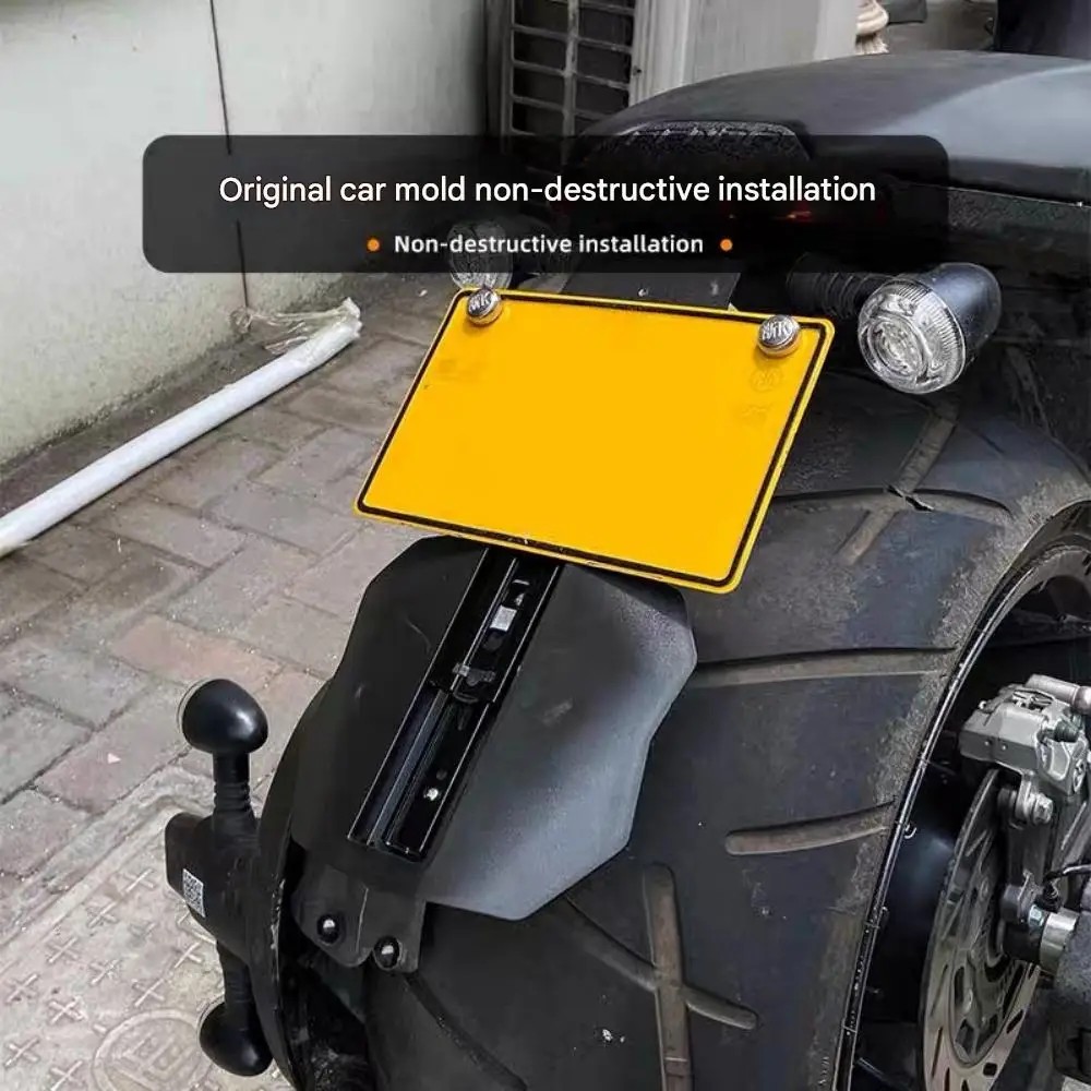 Good Quality For Benda LFC700 motorcycle modified short tail license plate frame upward license plate frame telescopic fender