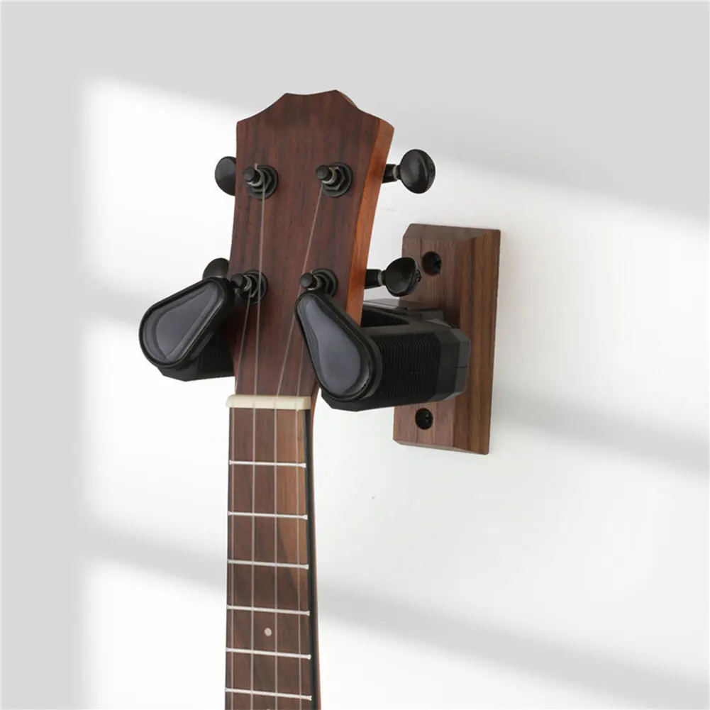

Wooden Guitar Display Bracket Non-Slip Guitar Hanger Rack Universal Guitar Wall Hanger for Electric Guitar Ukulele Bass