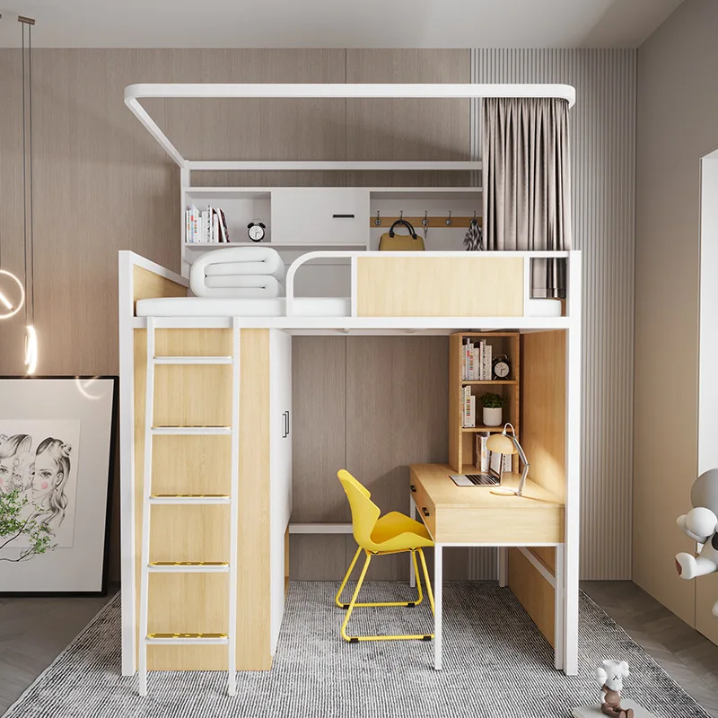 Apartment: Student Dormitory Bed With Wardrobe, Desk, Under-table Bed