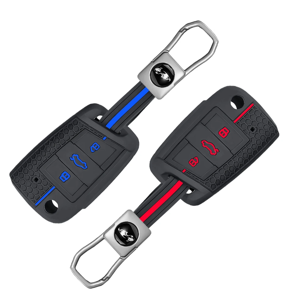 Silikon-Autoschlüsselhülle für VW Volkswagen Golf 7 MK7 Tiguan MK2 für Seat Ateca Leon FR 2 Ibiza Skoda Octavia.
