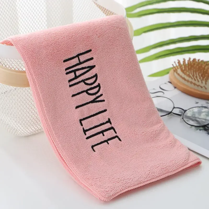 Rectangle Letter Towel Household Bathroom Soft Face Towels Quick Dry Absorbent Washcloth Adults Hotel Travel Portable Toallas