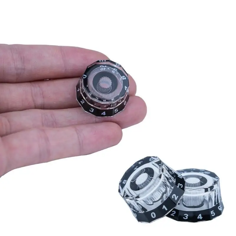 

652F 4 Pcs Guitar Speed Control Knob Acrylic Knob Volume Tone Control Knob Potentiometer Cap Electric Guitar Bass Parts