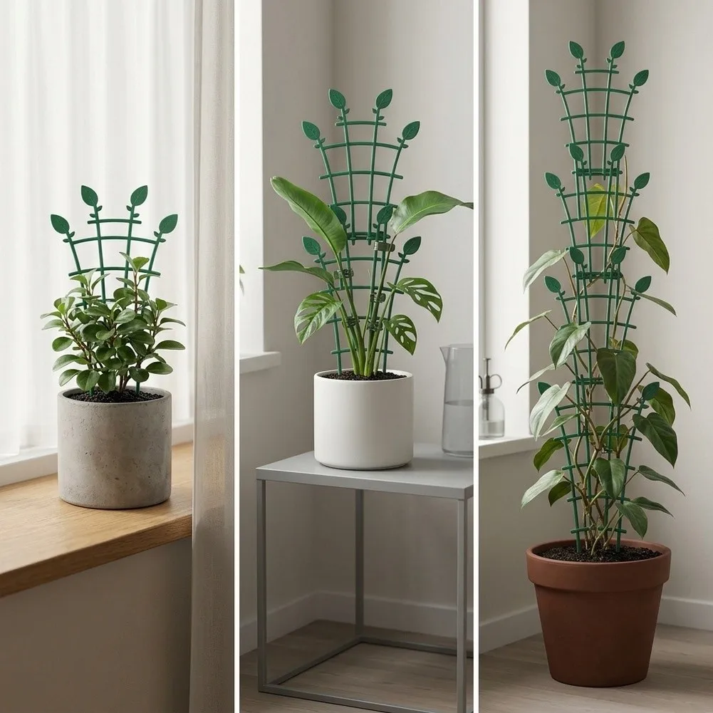 4/8pcs Stackable Trellis for Climbing Plants - Graduated Spacing Protects Delicate Stems While Supporting Growth
