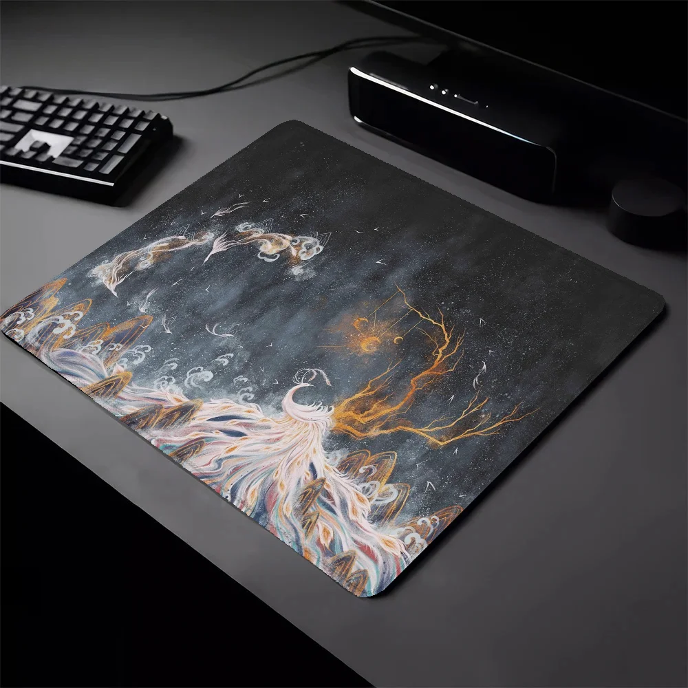 Small Pad on the Table Chinese Phoenix Pc Gaming Accessories Computer Mouse Ped Mousepad Gamer Mausepad Keyboard Mat Deskmat