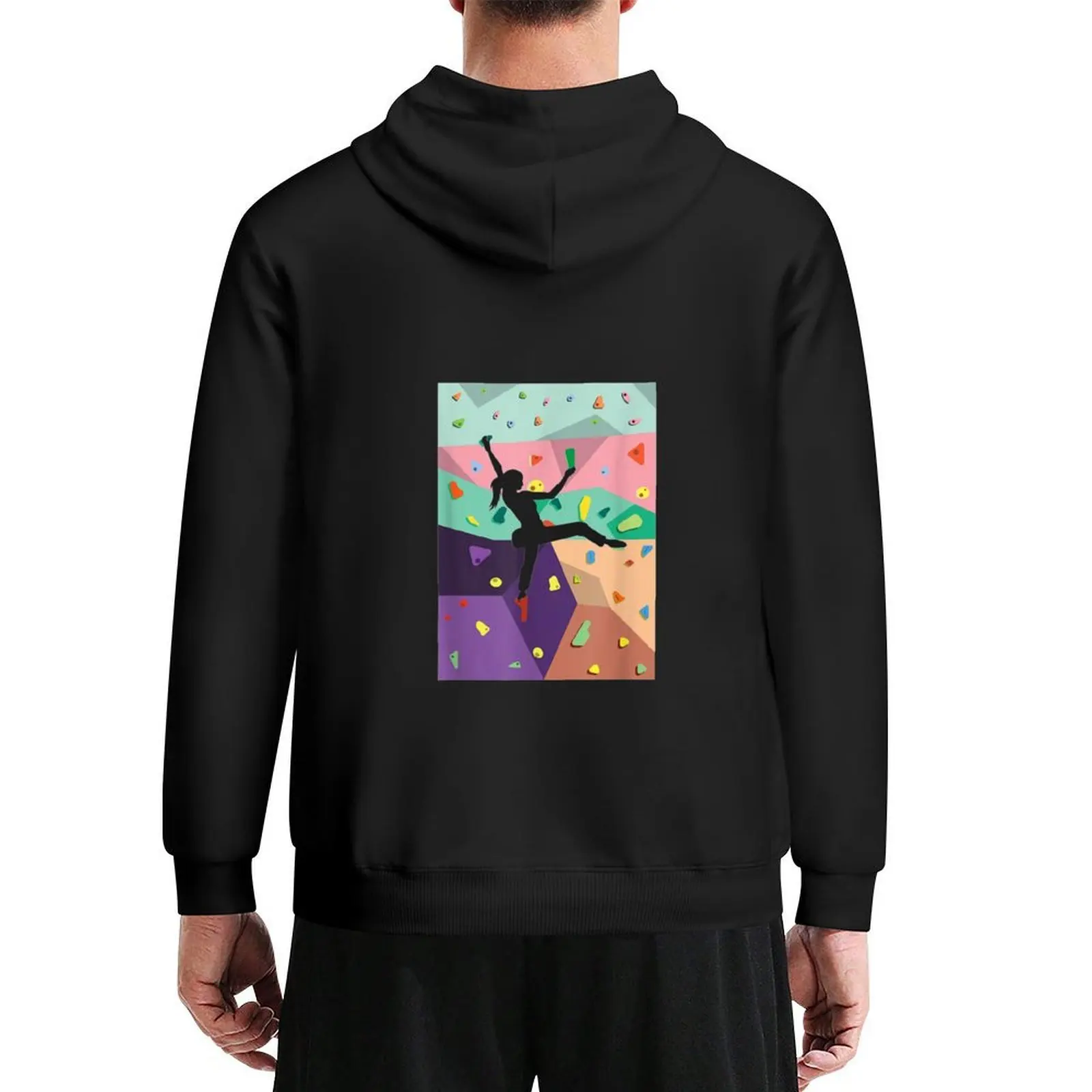 

Cute Colorful Rock Climbing Bouldering Wall Hoodie men's coat men's winter sweater mens clothes hoodie