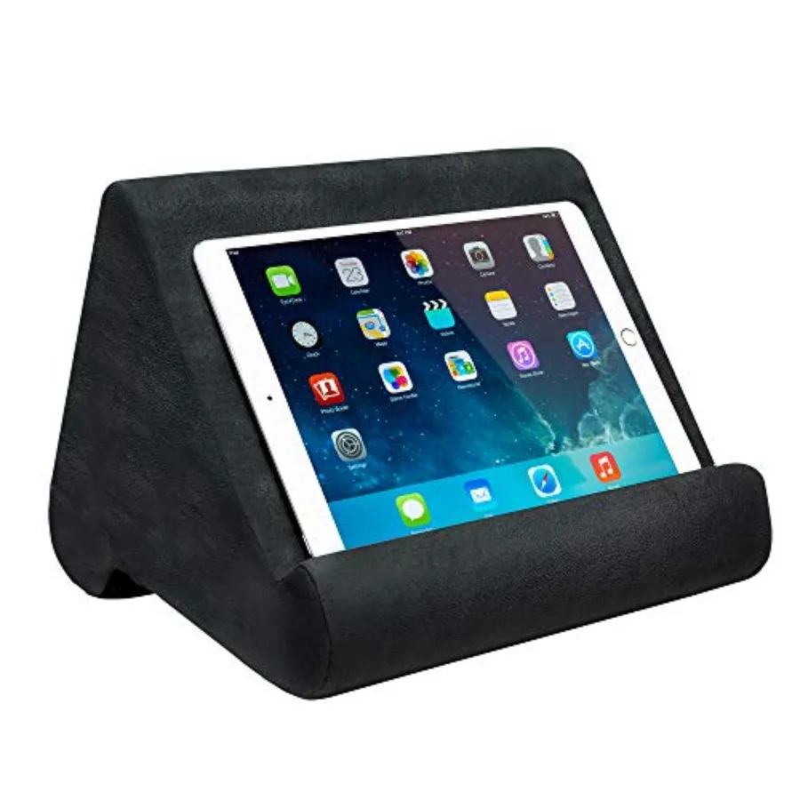 

Pillow Pad Ultra Multi-Angle Soft Tablet Stand Gray - Comfortable Angled Viewing for iPad Tablets Kindle Smartphones Books Maga
