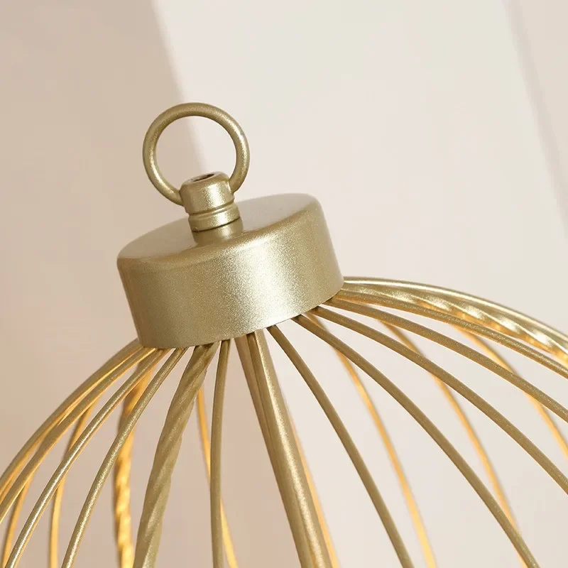 مصباح أرضي كريستالي على شكل قفص طائر ذهبي على الموضة الأوروبية مصباح أرضي أمريكي إبداعي لغرفة المعيشة وغرفة الطعام وغرفة النوم #3