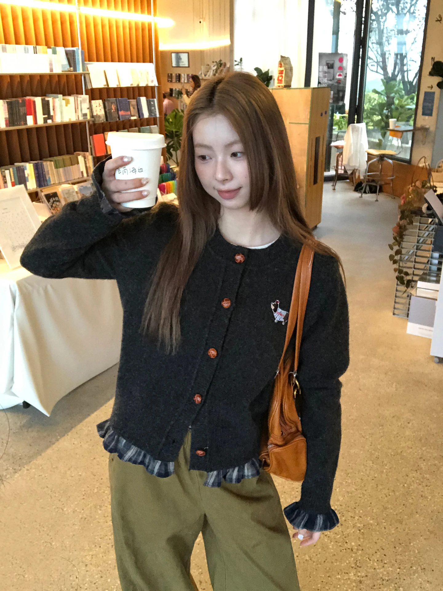 

Red Celebri Wool Knitted Open Cardigan Women's Korean Sle Spring Outfit Design Sensation Small Fraance Sle Sweater Coat