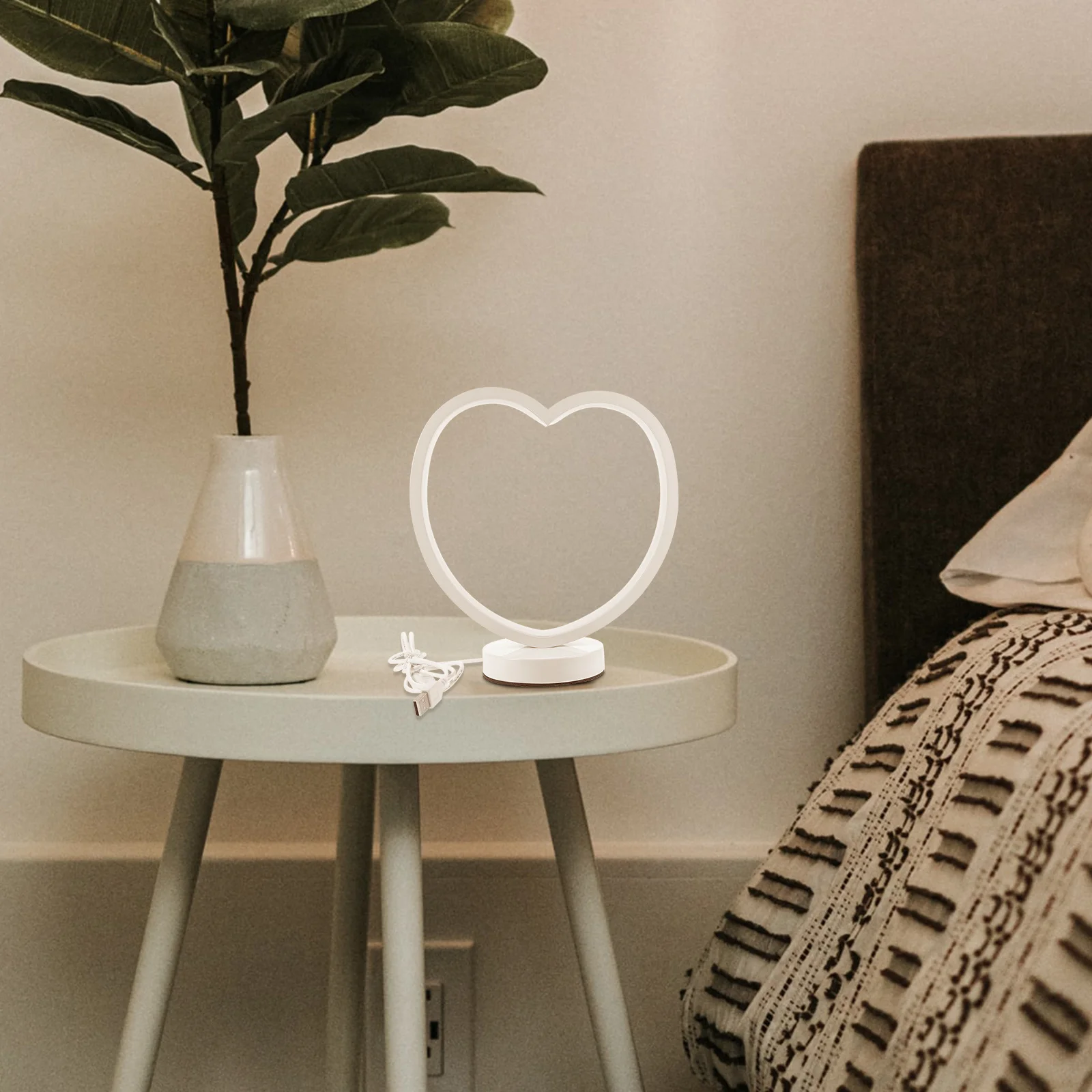 Dimmable Table Lamp Compact Small Night Light For Bedroom Bedside Kids Room Decor Soft Lighting Night Lamp For Girls