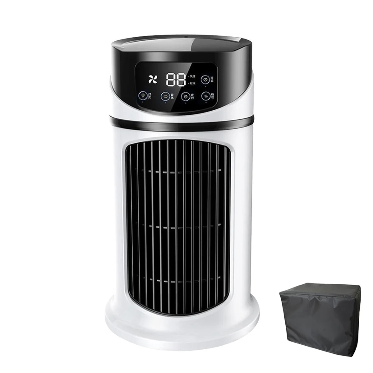 Ventola dell'aria condizionata, dispositivo di raffreddamento dell'aria per la purificazione dell'umidificazione, condizionatore d'aria a basso rumore con temporizzazione di 6 ore, 6 velocità del vento