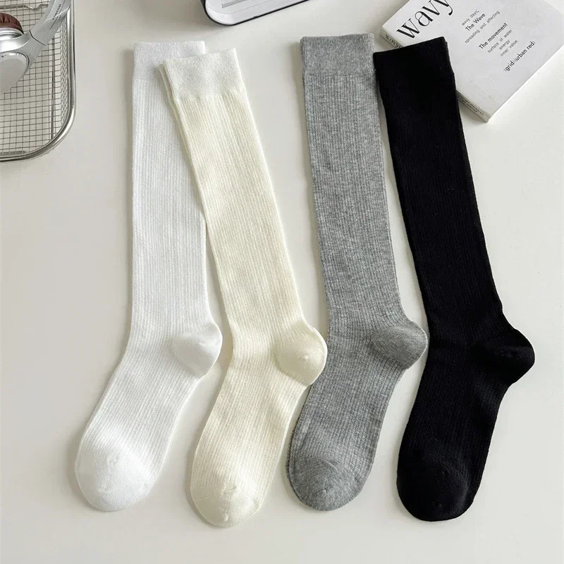 Damen-Strümpfe mit Ausschnitten, lässige, lange Socken, atmungsaktives, dünnes Netzdesign, modischer, süßer Stil, gestapelte Socken. – Detail 14