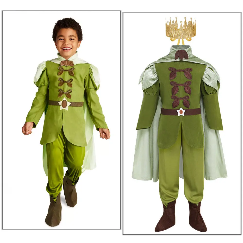 Frosch Prinz Junge Kostüm Karneval Cosplay Party Blumenkleidung Halloween Frosch Tiana Naveen Prinz Kostüme