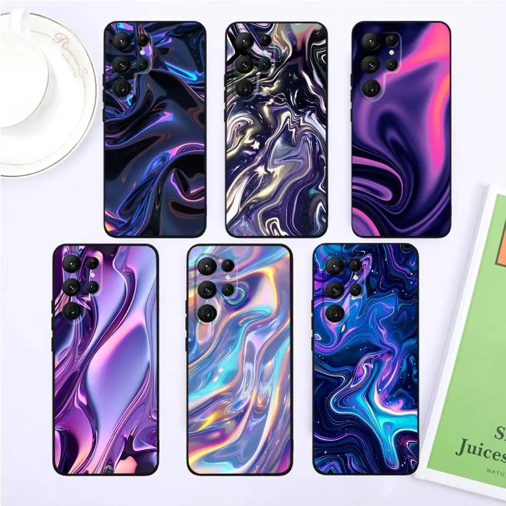

Abstract Art Swirl Graffiti Phone Case For Samsung S25,S24,S23,22,21,Ultra,Pro,S10,S30Plus,20lite Black Cover