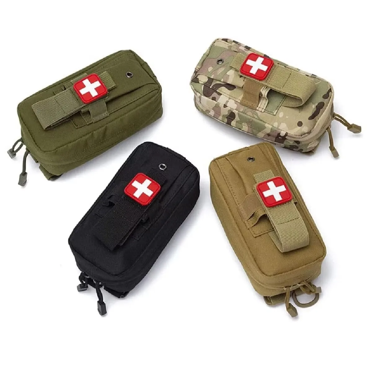 Tactical EMT First Aid Pouch Bag Black Green CP Color with Tourniquet Scissors Bandage for Emergency IFAK Trauma Combat