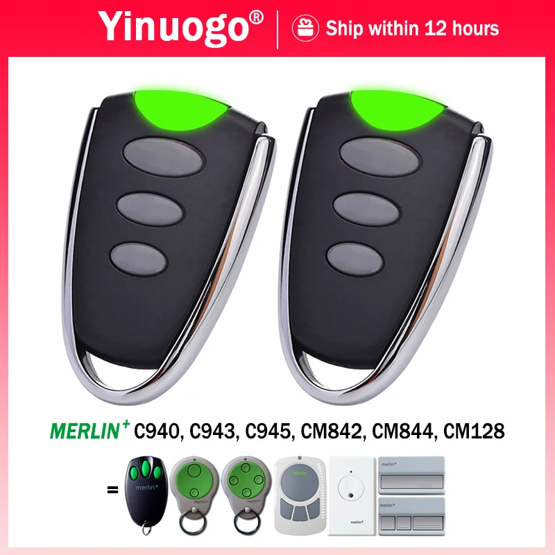 

2pcs For Merlin ​C840 C940 C943 C945 CM842 CM844 Remote Control 433.92MHz MERLIN MR850 MT600 MR600 MT5580P MT800 MR650 MT3850