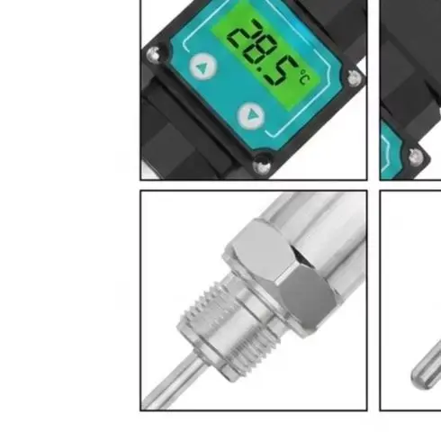PT100 Temperature Sensor 4-20mA Digital Display Stainless Steel Probe -50-350℃ 24V IP65 Industrial Temperature
