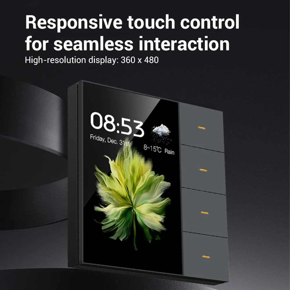 New Hot Sale Products   Zigbee Smart Home Wall Switch Panel 4gang Multi-Function Scene Switch for Lighting Dimmer Switch
