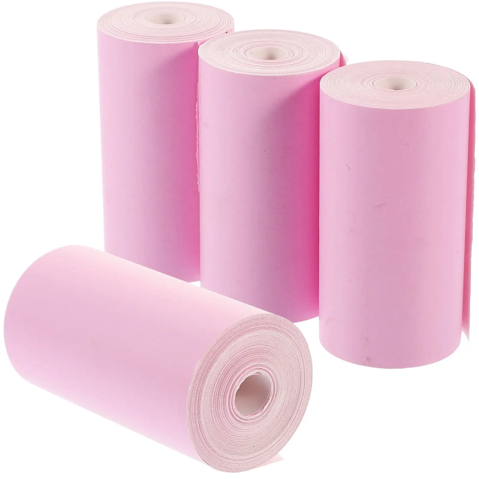 

4 Rolls Pink Paper Blue Paper Blue Paper Pink Paper Blue Paper Self-Adhesive Sticker Label Blank Printing Blue Papers