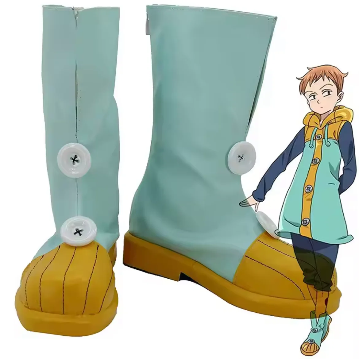 Anime los siete pecados capitales pecados del perezoso Harlequin King Cosplay zapatos botas Nanatsu no Taizai Cosplay para mujeres hombres Halloween