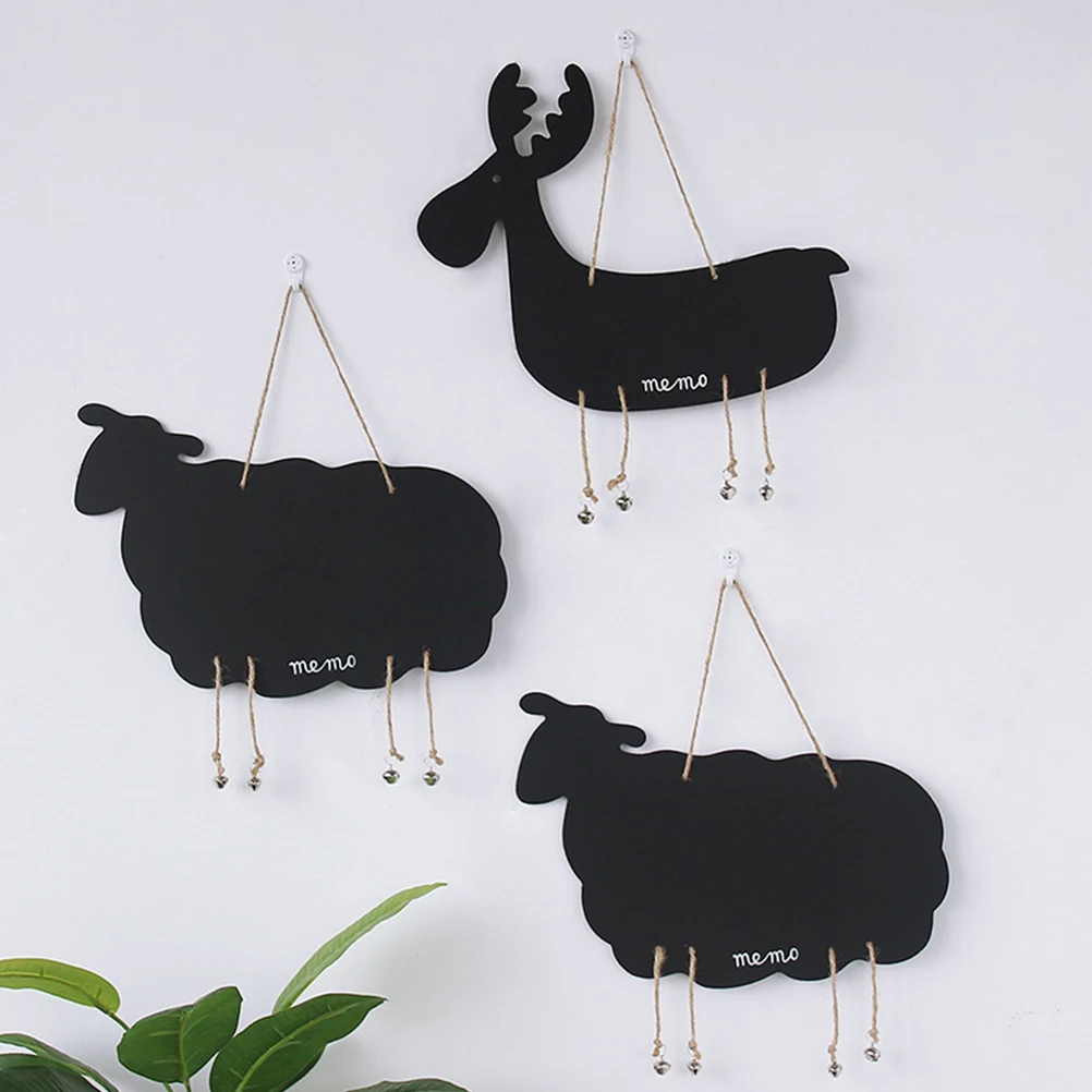 

Wooden Hanging Mini Chalkboard Wall Decor Sign Message Board Home nament Erasable Ideal Notice Writing