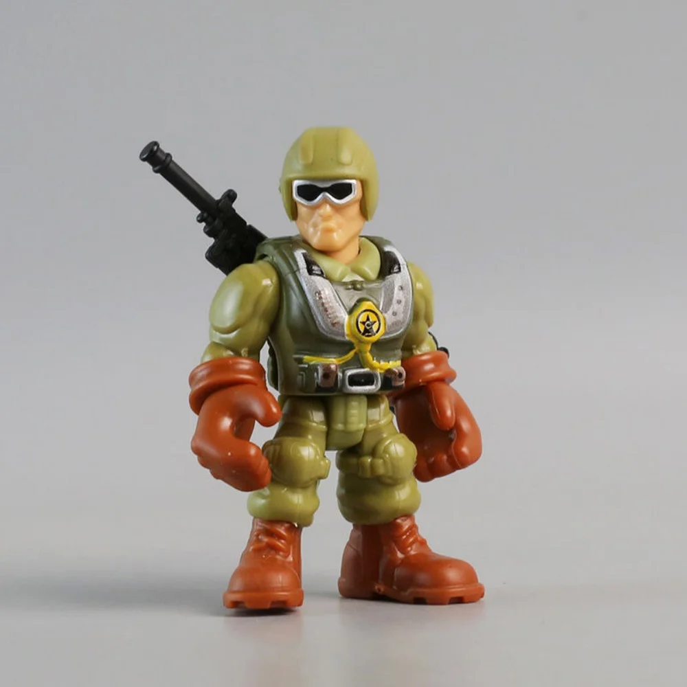 6 pièces/ensemble Q Version guerrier Elite Force militaire figurine jouets 8 cm terroriste SWAT équipe soldats pour les enfants jouant cadeau