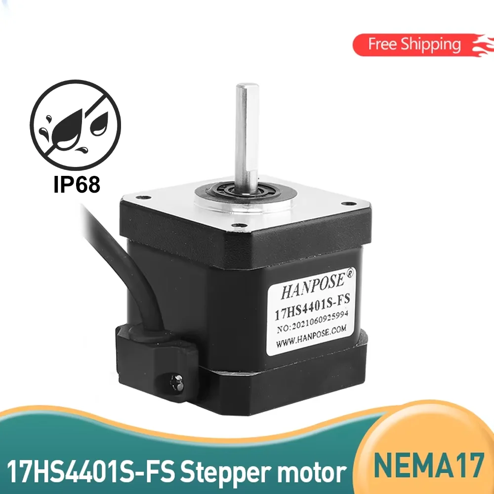 

1PCS captive 4-lead 17HS4401S-FS IP68 motor 1.5A 40N.CM for Motor in automatic feeder Nema17 Step Motor Waterproof motor