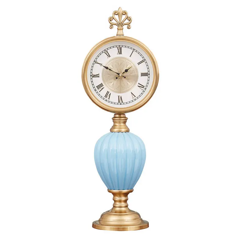 Vintage Personality Table Clock American Bedroom Table Home Bedside Table Ornament Standing
