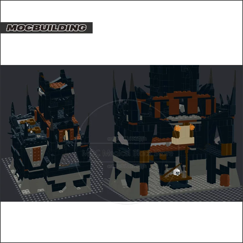 House Front Bag End Moc Building Blocks The Rings Movie Mini Scale Technology Bricks Model Display Toys Xmas Collection Gifts