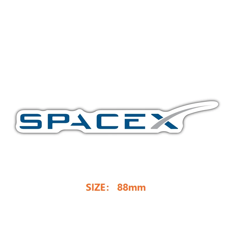 

SPACE X авиационные виниловые водонепроницаемые наклейки для забавного багажа, автомобиля, мультяшные наклейки, милые наклейки для ноутбука