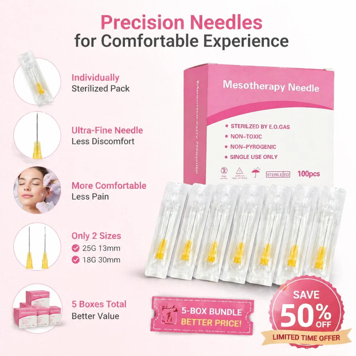 500pcs-25g13-18g30-ultra-fine-meso-needle-sterile-packaged-superfine-micro-needle