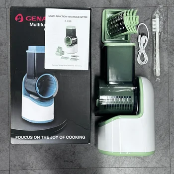 सब्जी कटर और स्लाइसर इलेक्ट्रिक रसोई सलाद प्याज पनीर चॉपर मशीन 3 इन 1 मल्टीफंक्शनल लहसुन आलू श्रेडर 10 best sales सलाद कटर - №8