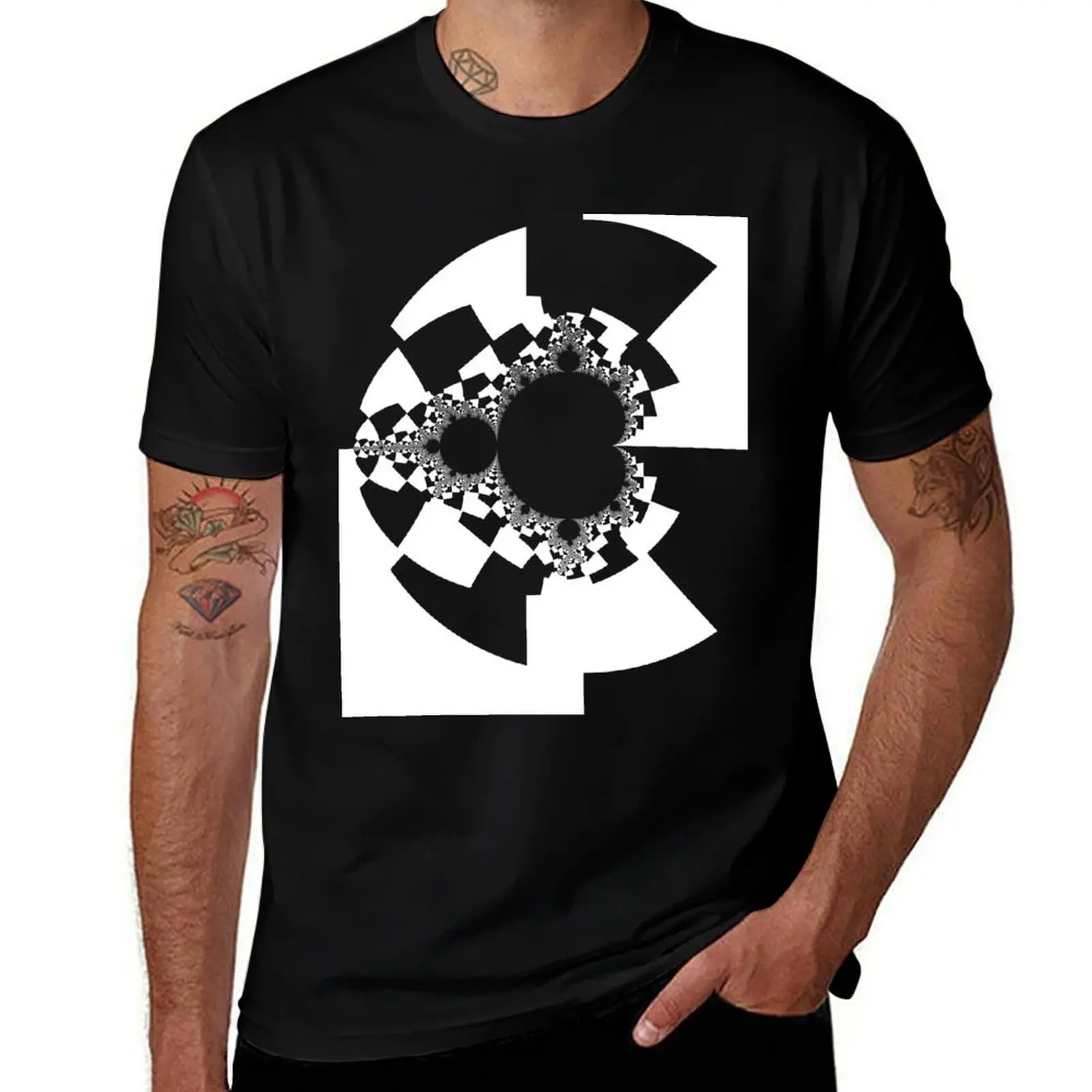 

t Binary graphic shirt cotton man T-Shirt t shirts t Decomposition man for man Mandelbrot casual shirt