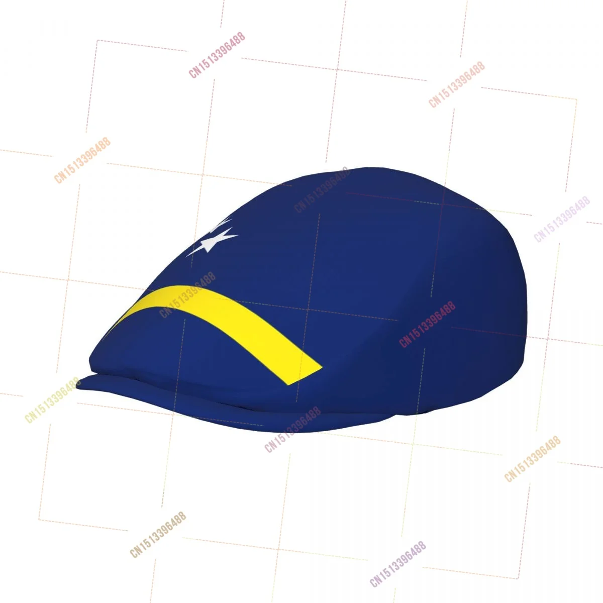 Curacao Flag Men Women Flat Ivy Gatsby Newsboy Driving Hat Cap Short Brim Ideal for Driving Daily Casual