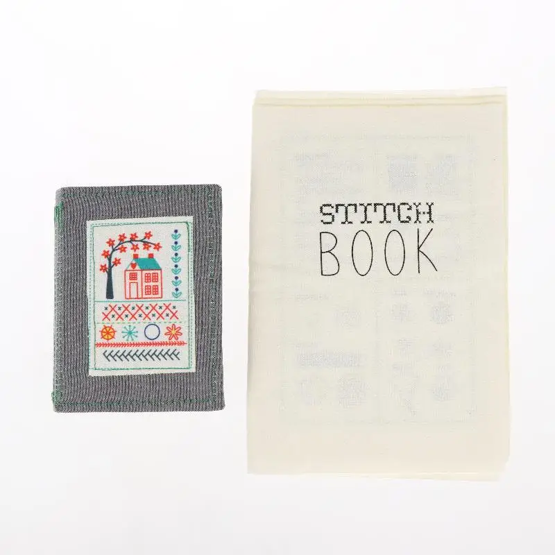 Embroidery Book Adorable Handmade Fabric Cover Entry Level  Guide for DIY Craft Beginner Art Project