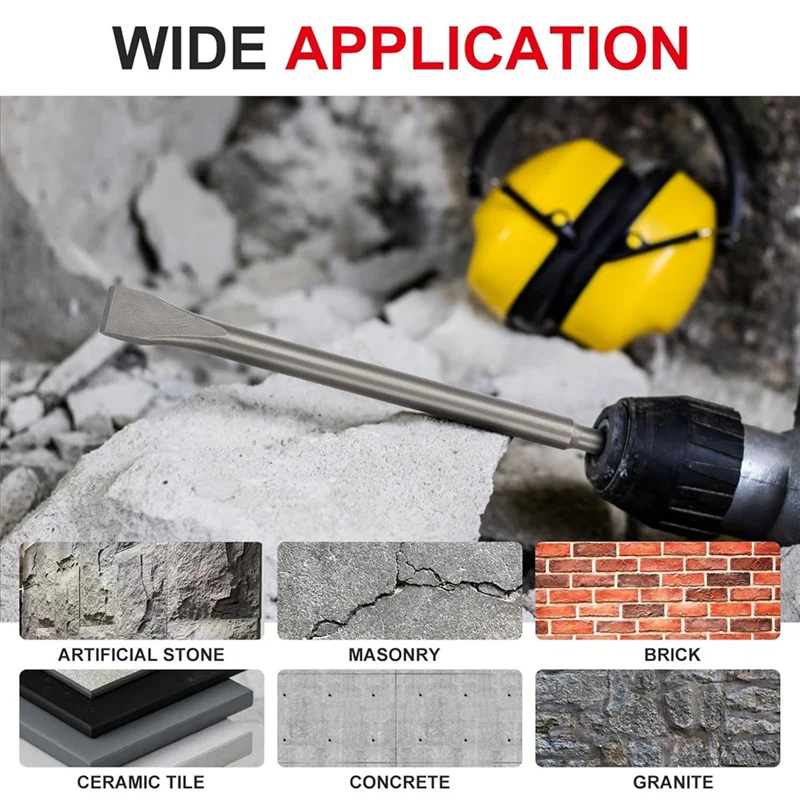 

Classy-SDS-Plus Chisel Set For Rotary Hammer Drills, 3PC Masonry Concrete Drill Bit Set, Point Flat Scaling Chisels