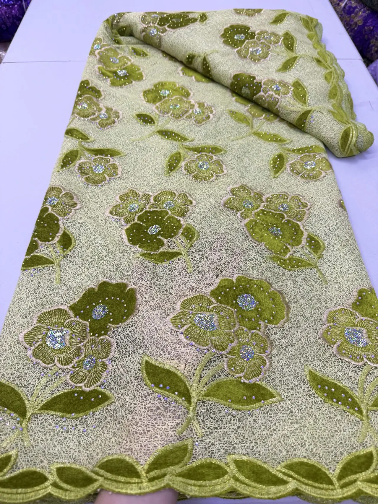 Africa Nigerian Beaded French Mesh Lace With Sequins High Quality 2025 Embroidery Lace Sequins Lace For Wedding Dresses Women