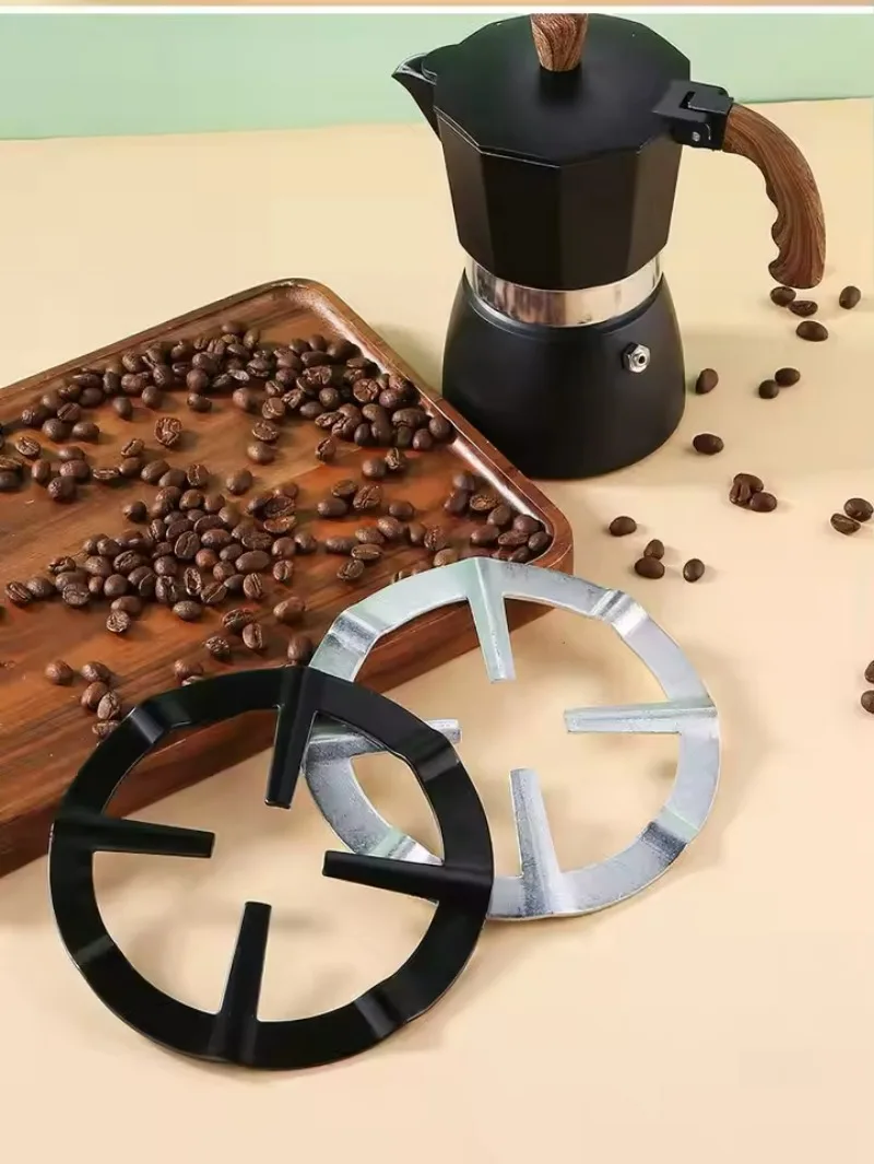 Stainless Steel Gas Stove Rack Moka Pot Stand Gas Hob Reducer Ring Coffee Pot Holder Support Non-Slip Burner for Kitchen Camping