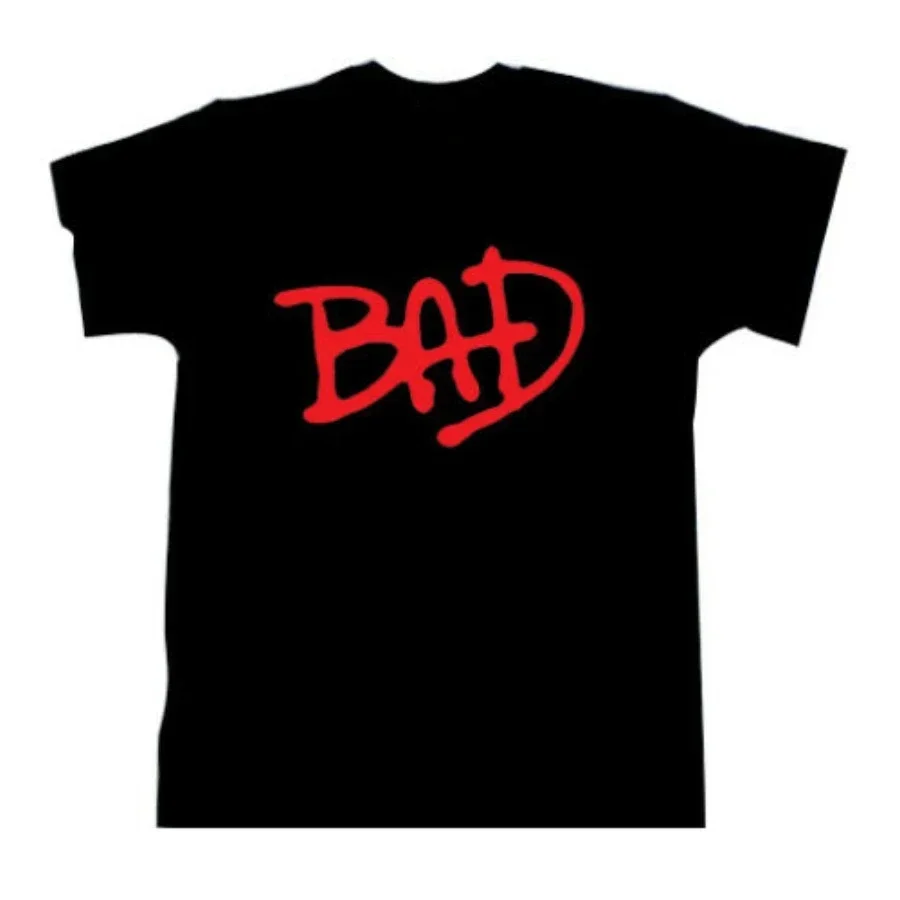 حجم جديد S-5xl مايكل جاكسون تي شيرت المتضخم باد مون ووكر ملك البوب تي شيرت القطن س الرقبة قمصان قصيرة الأكمام تي شيرت 2024